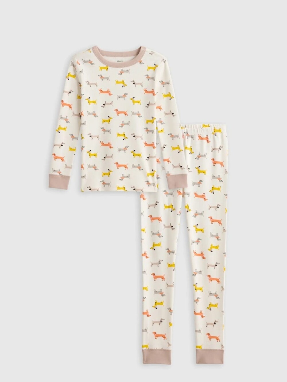 Quince 100% Organic Cotton Long Sleeve and Pant Pajama Set